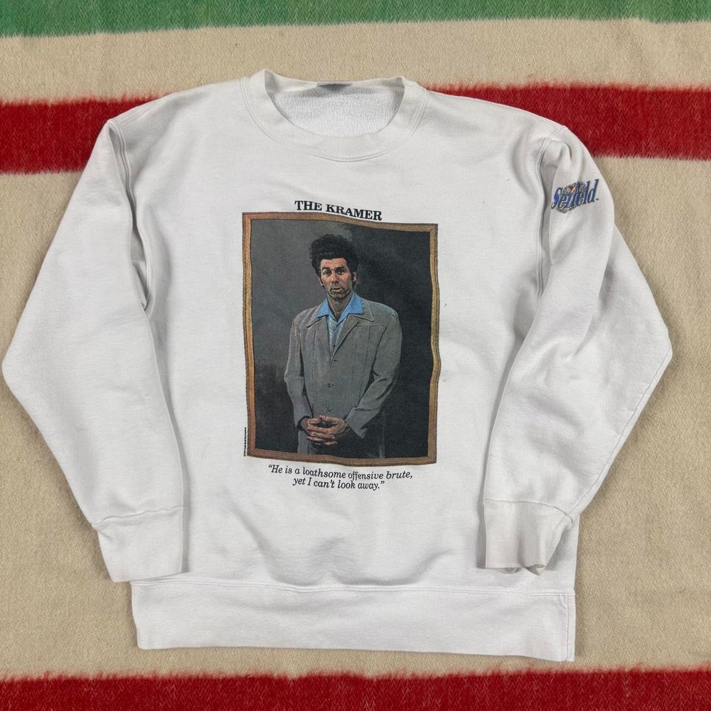 Vintage 90s Seinfeld The Kramer Crewneck Sweatshirt USA Mens L Fits S/MHAS MARKS
